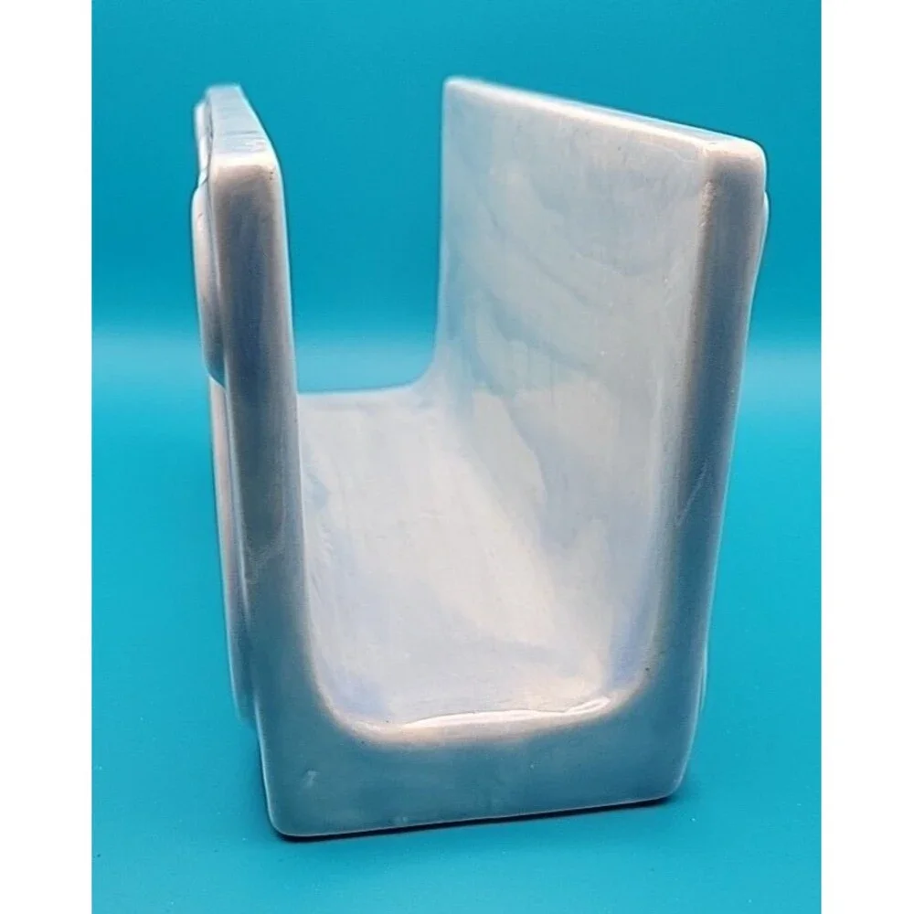 Ceramic Letter Holder Signed LB 2005 4½